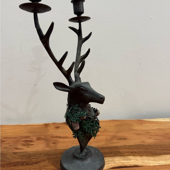 Vintage Dept 56 Metal Deer Candle Holder — Rustic Cabin / Holiday Décor - Picture 2 of 9